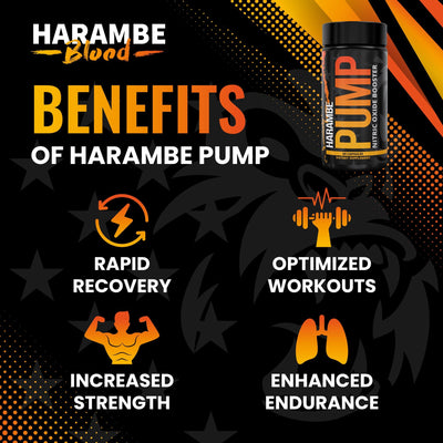 Harambe Pump - Nitric Oxide Booster - Pump Pill Supplement - 60ct