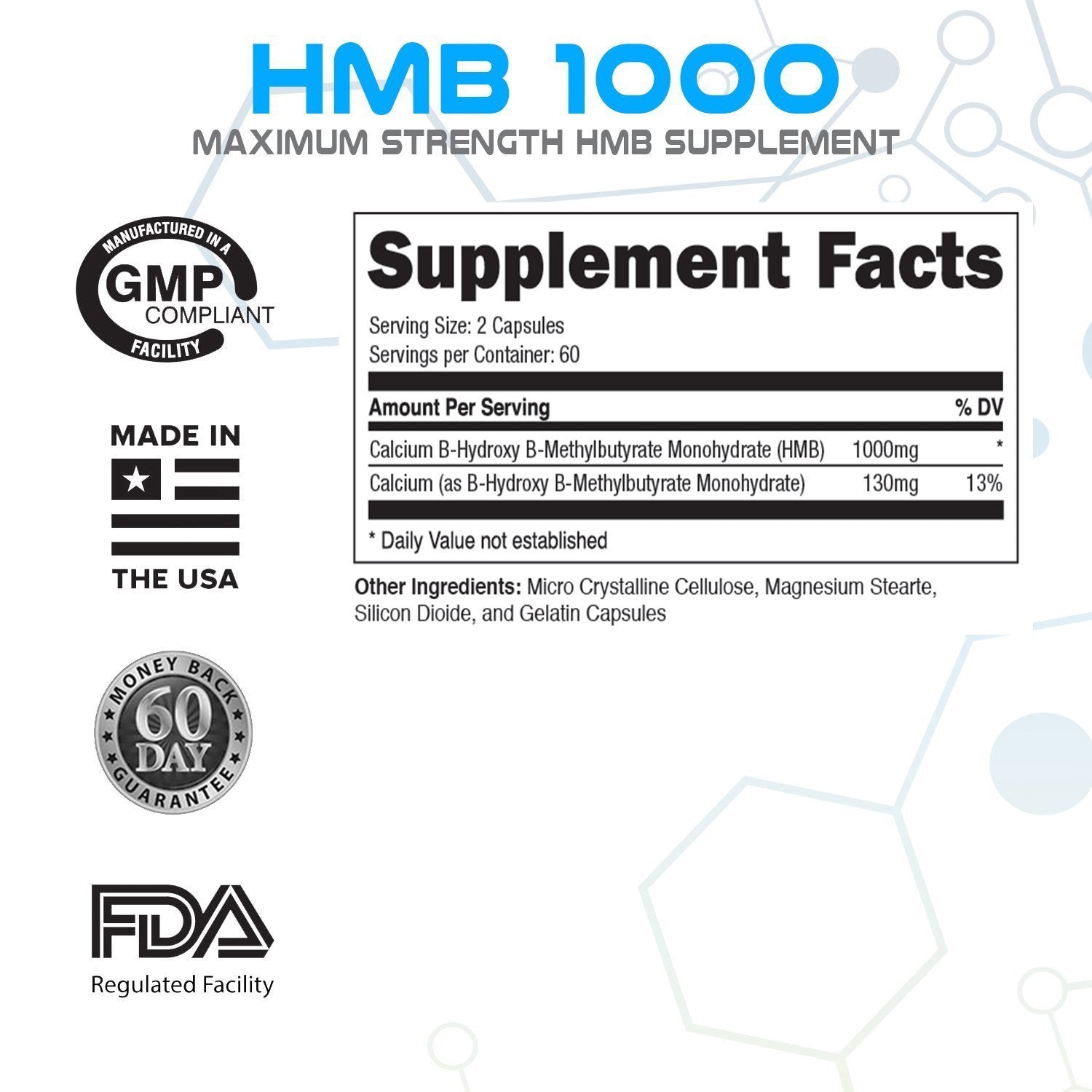 HMB 1000 |  Boost Strength, Recovery & Reduce Muscle Loss ✮ 120 ct