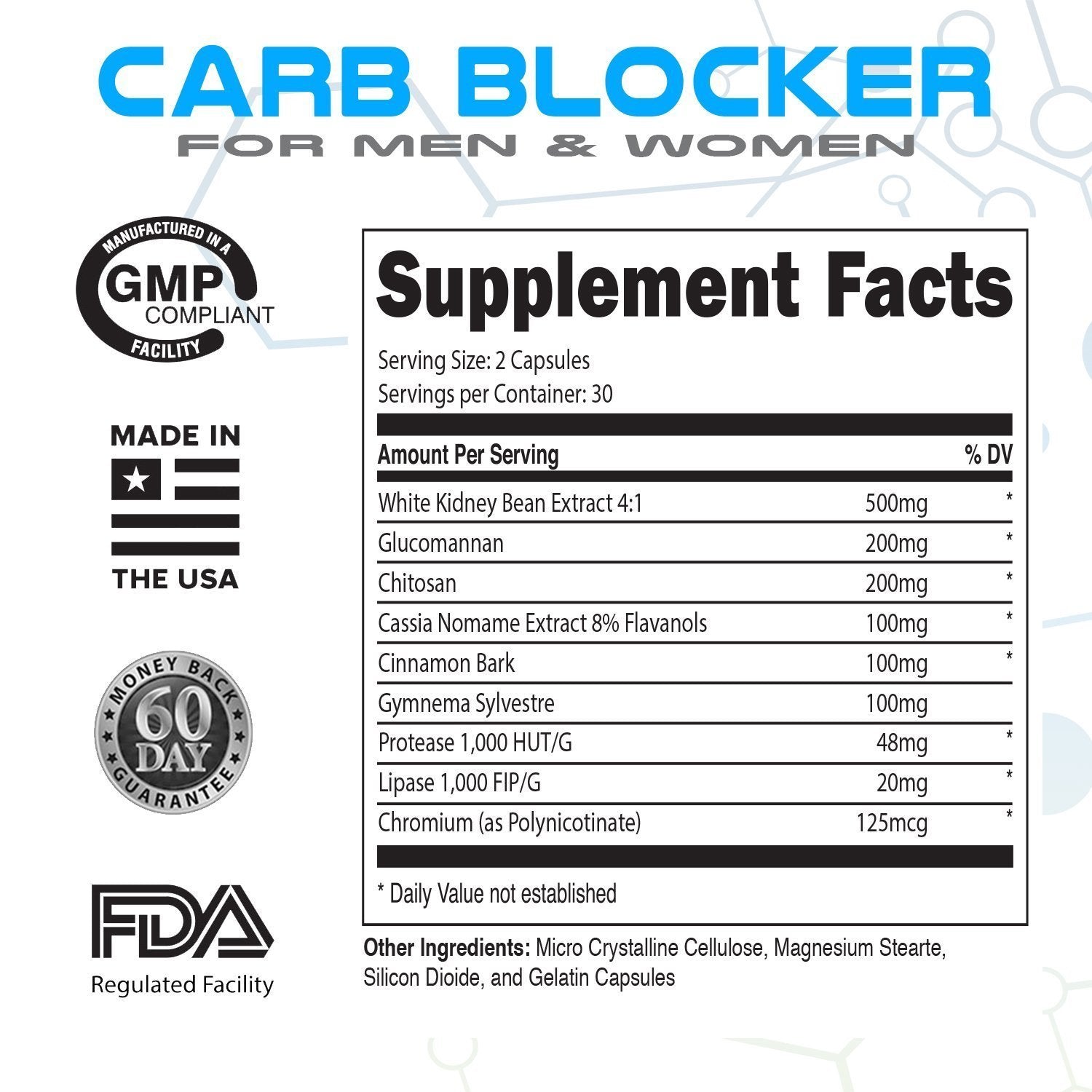 CARB BLOCKER | Carb Blocking Supplement ✮ Men & Women ✮ 60 ct