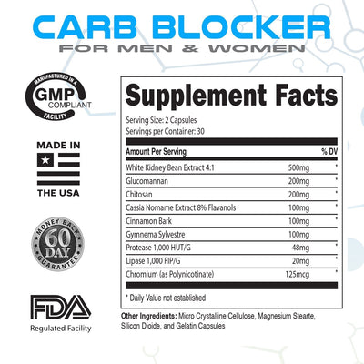 CARB BLOCKER | Carb Blocking Supplement ✮ Men & Women ✮ 60 ct