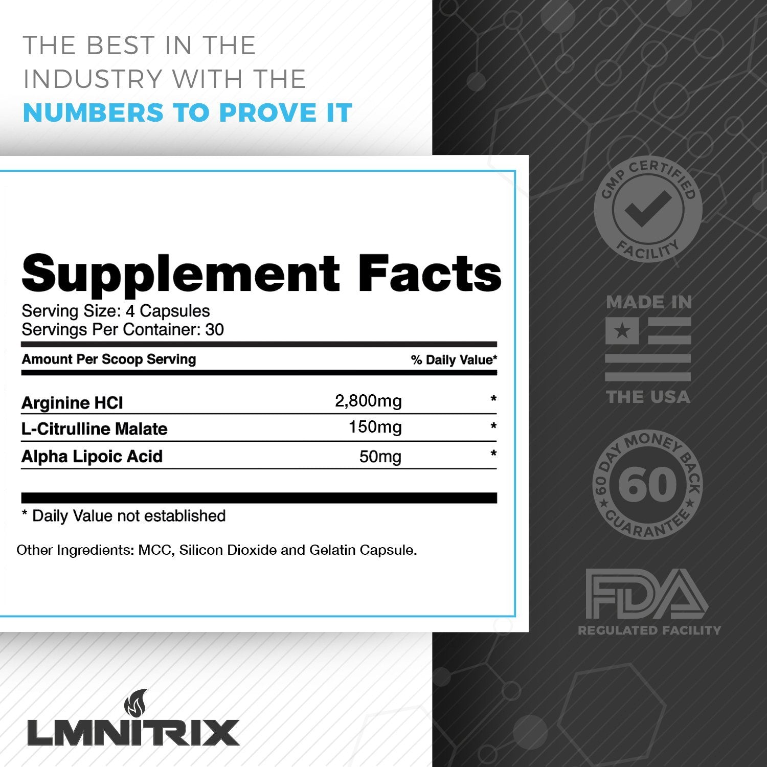 VEINZ | Nitric Oxide Muscle Mass Supplement ✮ 120 ct