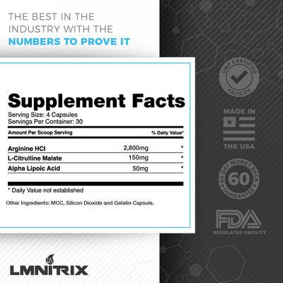 VEINZ | Nitric Oxide Muscle Mass Supplement ✮ 120 ct
